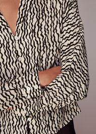 Wiggle Print Silk Shirt